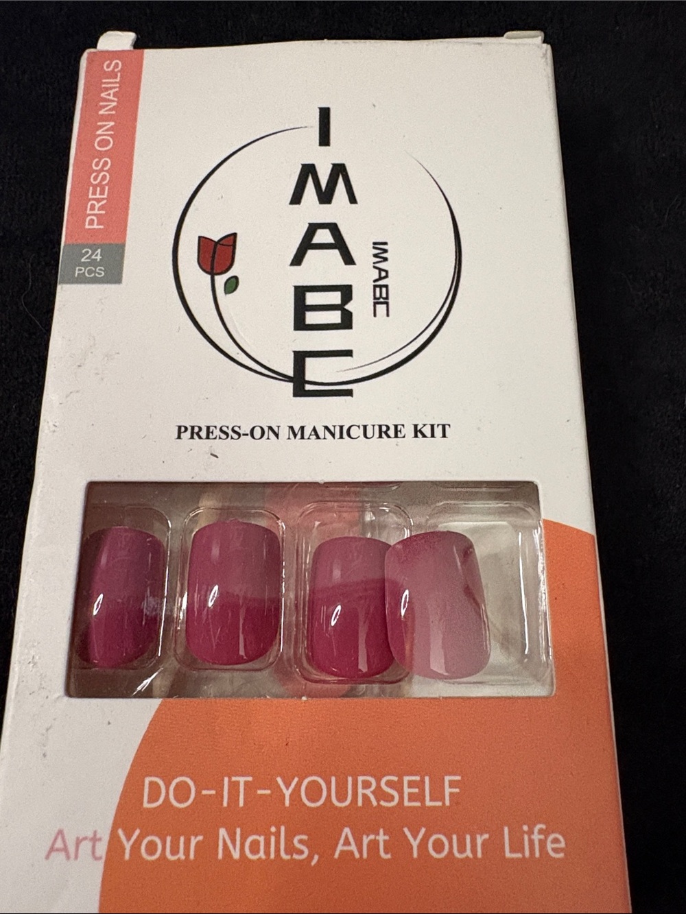 Press-On Manicure Kit - Pink Ombre (24 pcs)